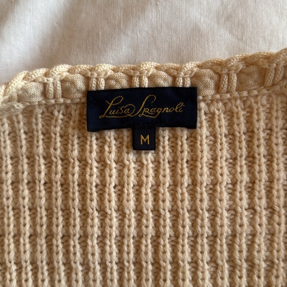 Vintage wool cardigan sweater with gold detailing - Picture 4 of 5